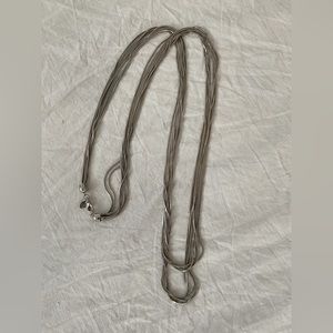 Cara NY Necklace 8 Strand Silver Tone